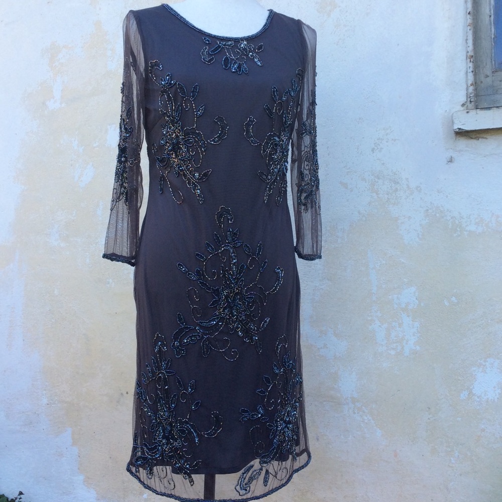 Beaded evening gown